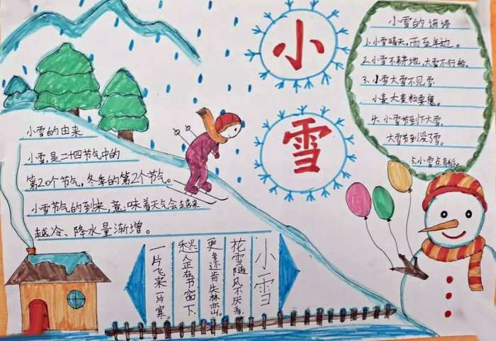 二十四节气小雪手抄报图片及内容