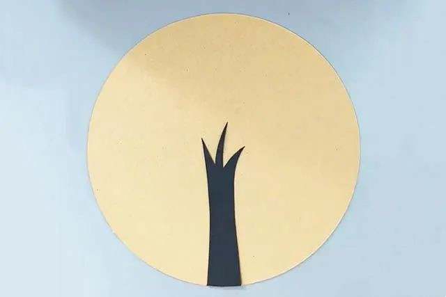 银杏叶手工树叶贴画一棵大树简单又好看