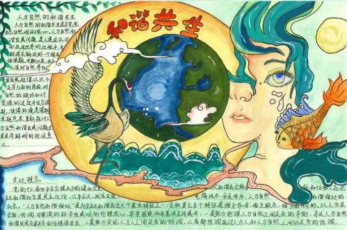 人与自然和谐共生手抄报初中