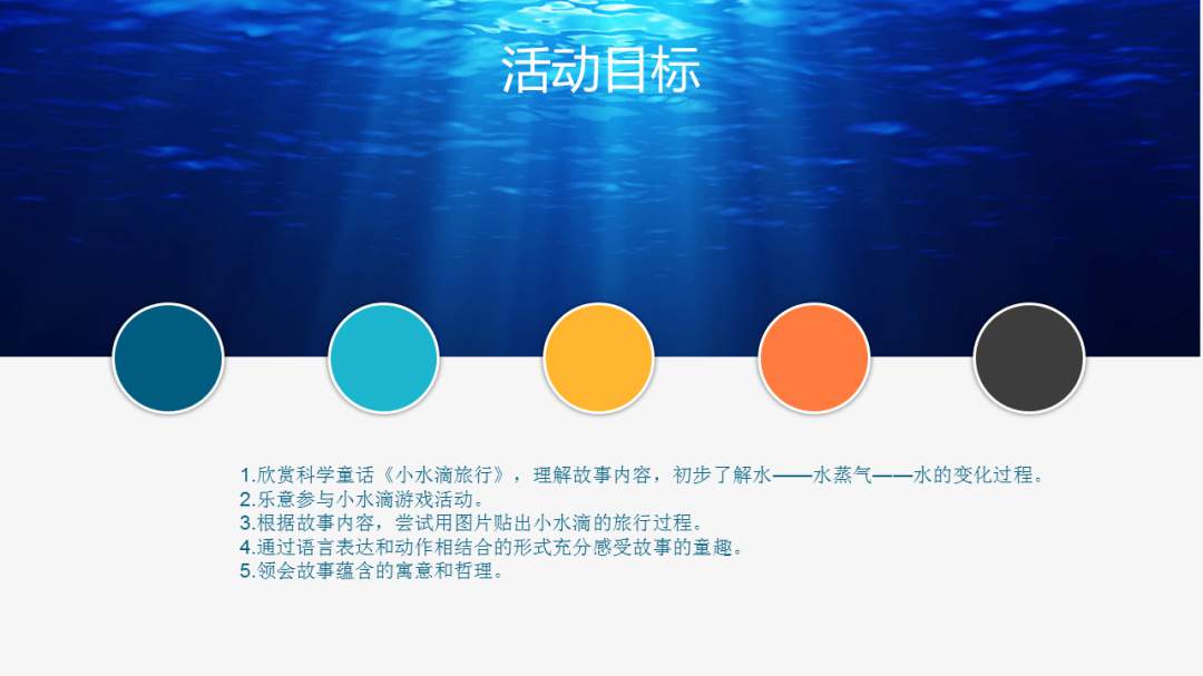 幼儿园大班语言教案：小水滴