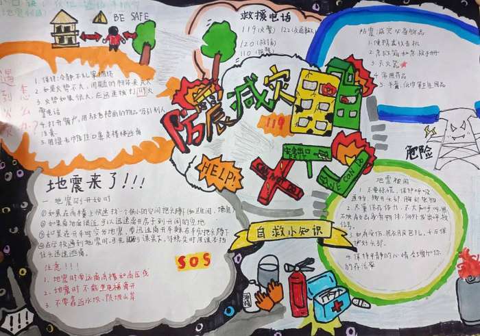 防震减灾手抄报图片简单漂亮