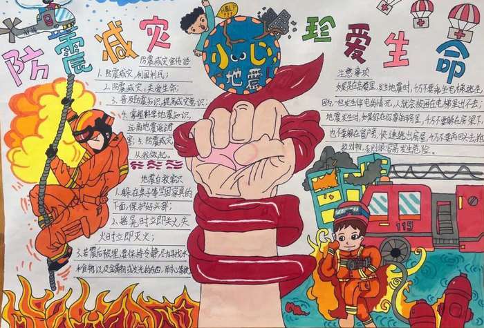 防震减灾手抄报图片简单漂亮