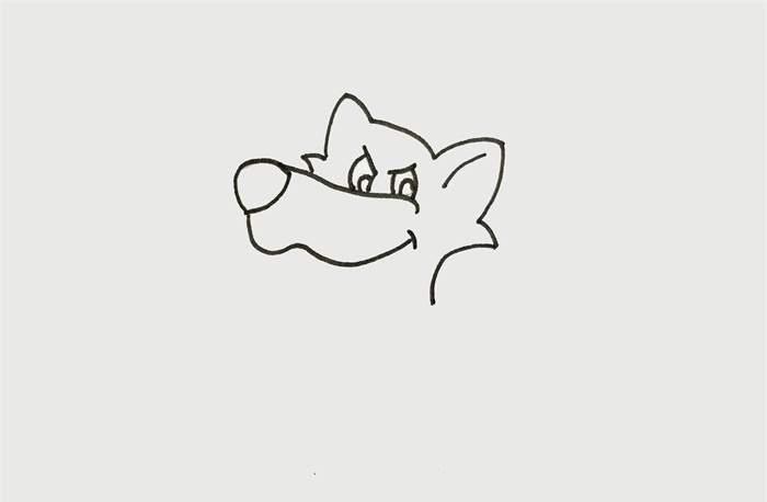 大灰狼简笔画怎么画图片教程