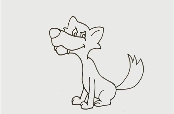 大灰狼简笔画怎么画图片教程