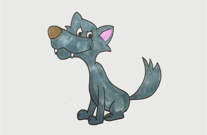 大灰狼简笔画怎么画图片教程