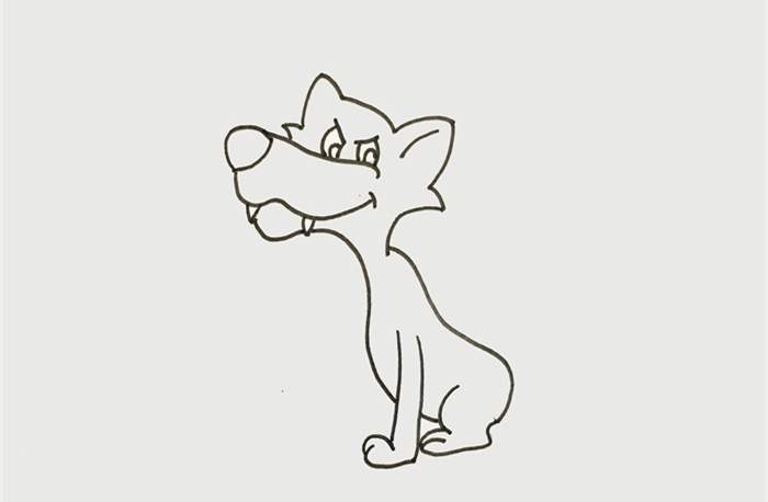 大灰狼简笔画怎么画图片教程