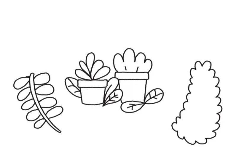 简单又有趣的植物园简笔画