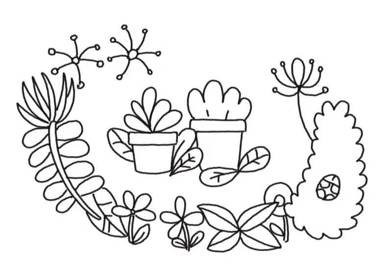 简单又有趣的植物园简笔画