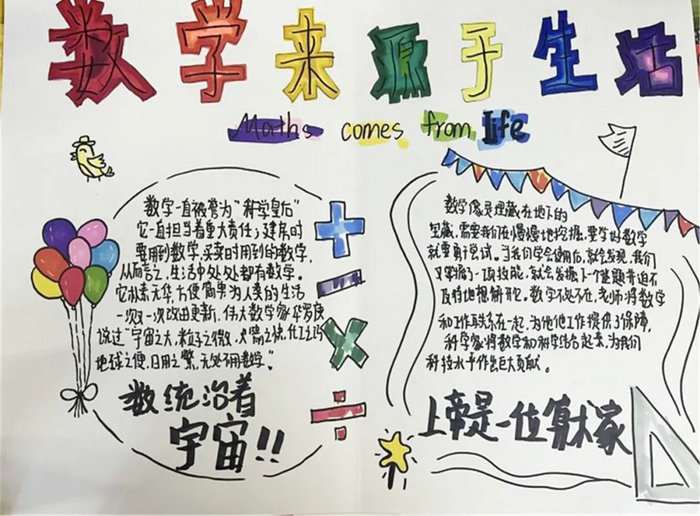 数学来源于生活手抄报