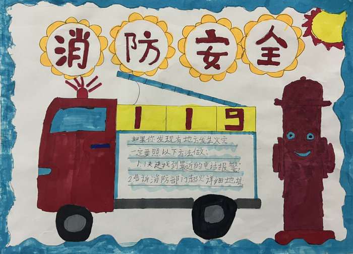 119消防宣传日手抄报漂亮又简单