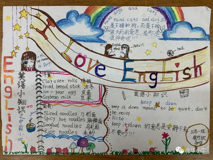 好看的四年级英语手抄报图片