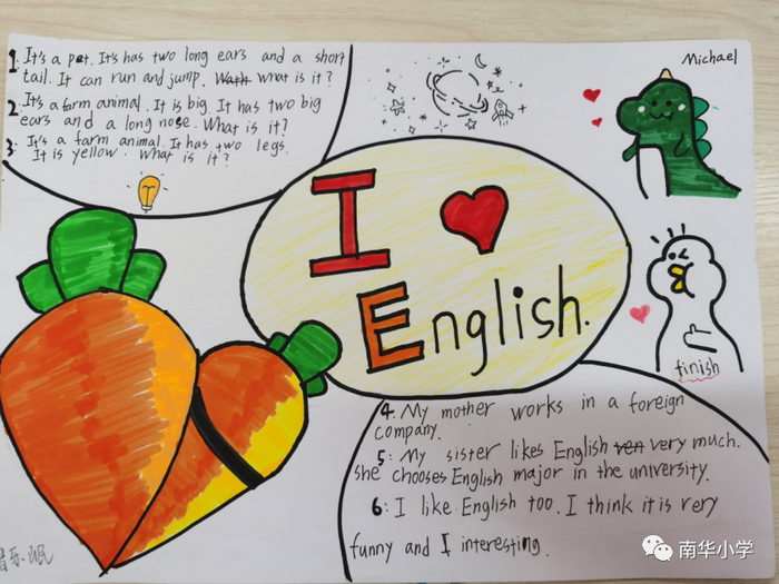 好看的四年级英语手抄报图片