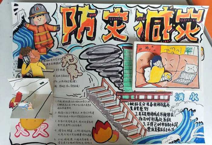 防灾减灾有你有我手抄报图片