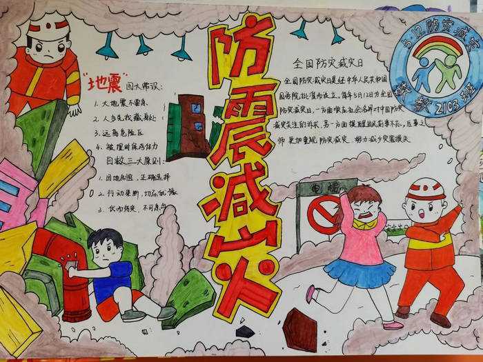 防灾减灾有你有我手抄报图片