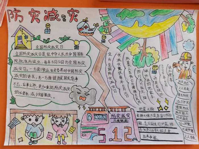 防灾减灾有你有我手抄报图片