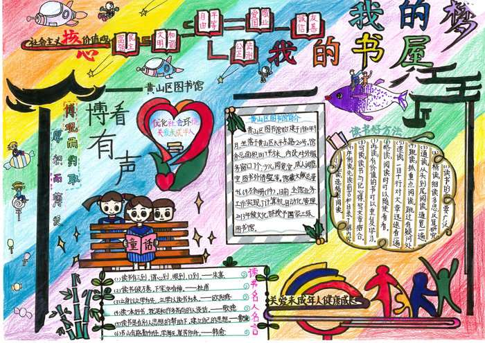 我的书屋我的梦手抄报简单又漂亮