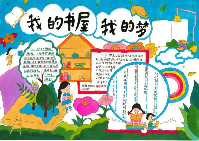 我的书屋我的梦手抄报简单又漂亮