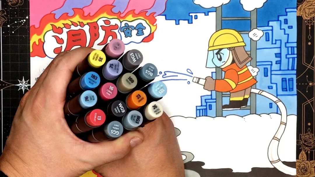 119消防安全手抄报设计图片