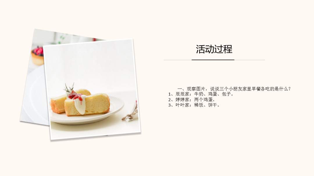 幼儿园大班健康教案：美味的早餐