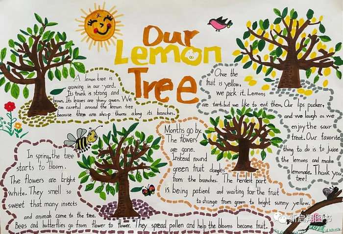 我爱大自然英语手抄报四年级简单