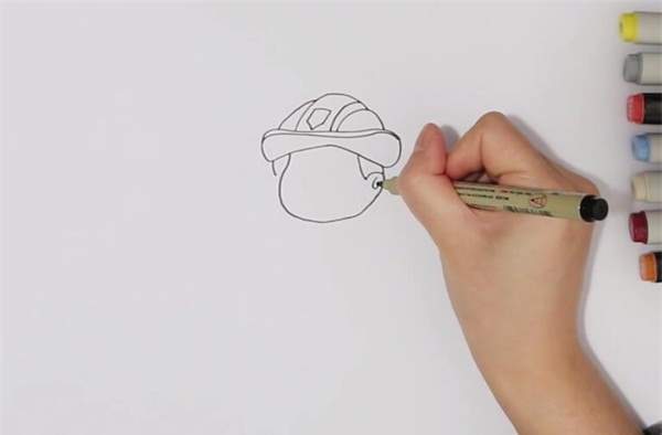 消防员简笔画图片步骤