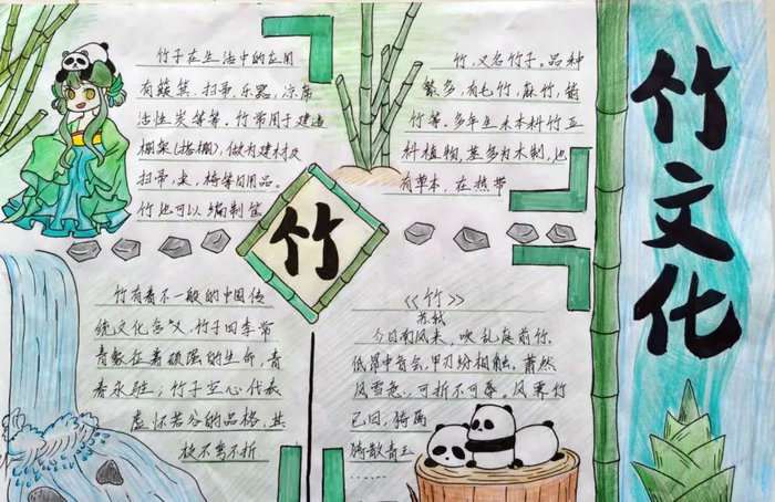 关于竹文化的手抄报