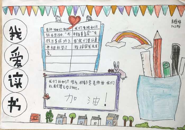 书香校园手抄报图片