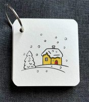 雪天里的小房子简笔画教程图片