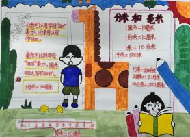 二年级数学长度单位手抄报图片（精选6张）