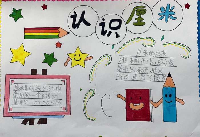 二年级数学长度单位手抄报图片