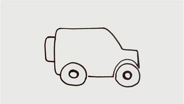 简易小汽车简笔画教程图片