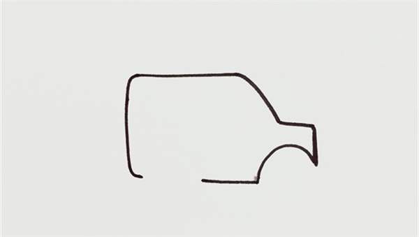 简易小汽车简笔画教程图片