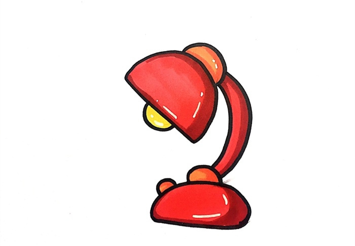 台灯简笔画怎么画图片教程