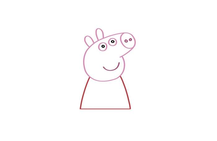小猪佩奇简笔画图片教程彩色