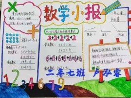 二年级数学手抄报图片（精选10张）