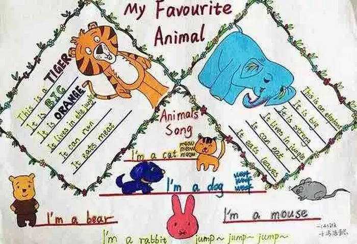 英语小报手抄报图片四年级