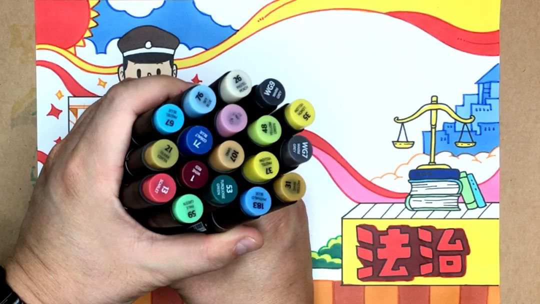 特别简单的法治校园手抄报设计图片