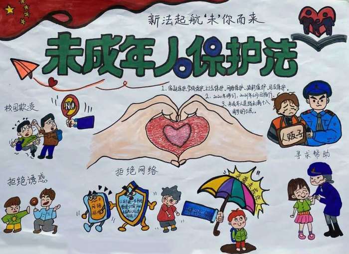 青少年普法教育手抄报图片