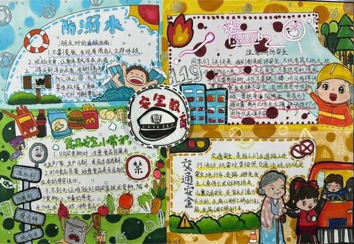 守护安全珍惜生命手抄报图片