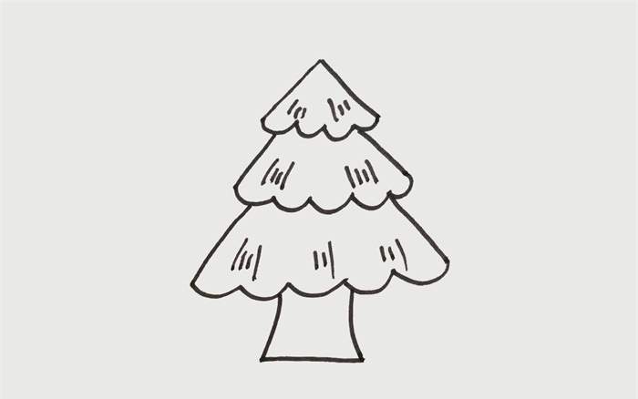 松树简笔画怎么画图片步骤