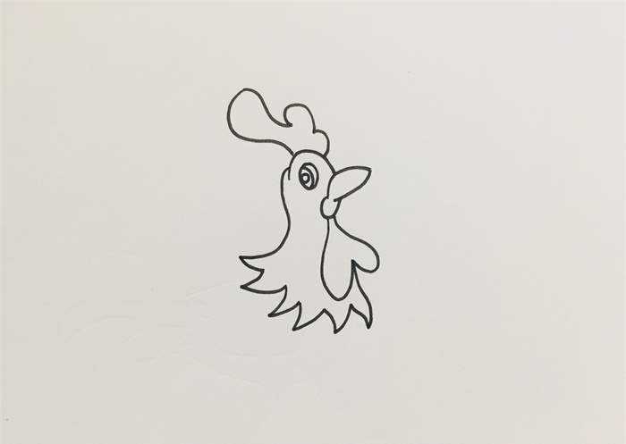 艳丽的大公鸡简笔画怎么画