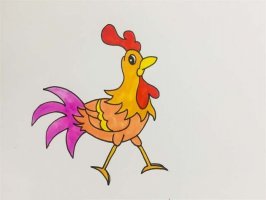 艳丽的大公鸡简笔画怎么画