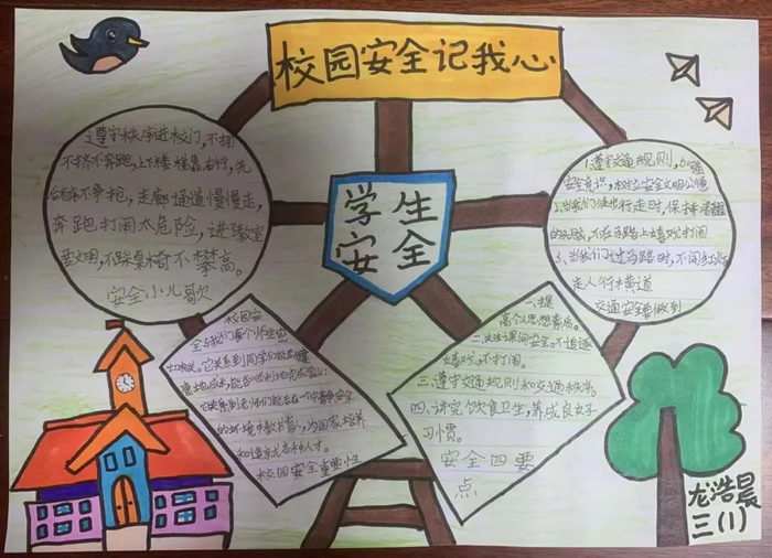 校园安全手抄报图片及内容简单