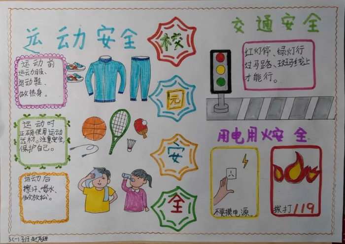 校园安全手抄报图片及内容简单
