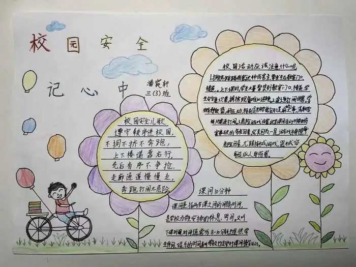 校园安全手抄报图片及内容简单