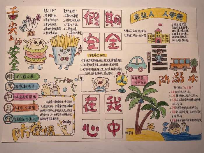 校园安全手抄报图片及内容简单