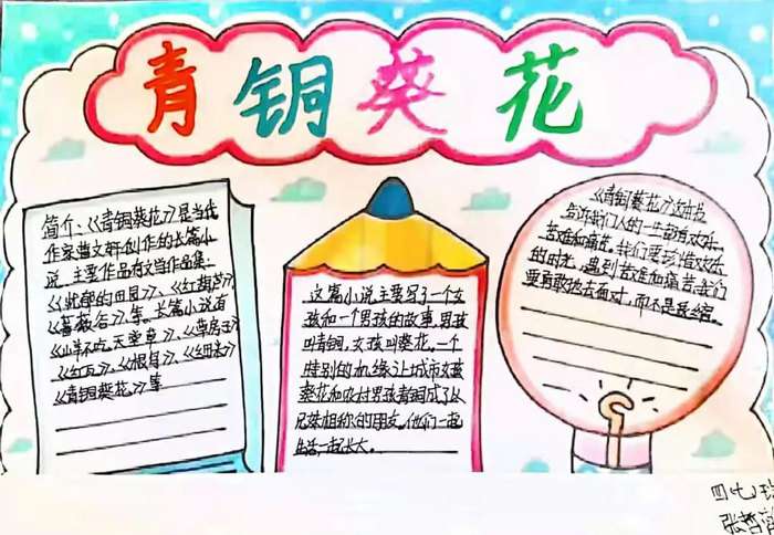 青铜葵花手抄报图片及内容五年级