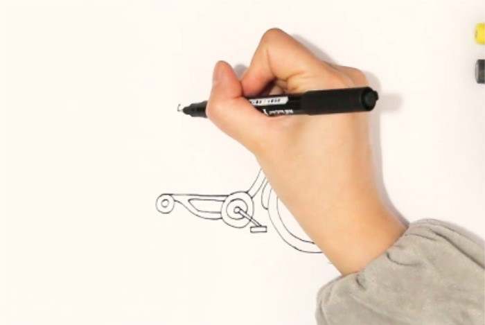 自行车简笔画怎么画步骤图片