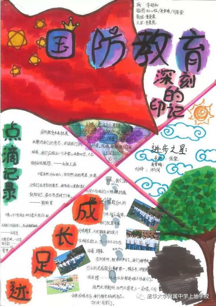 国防教育手抄报简单中学生