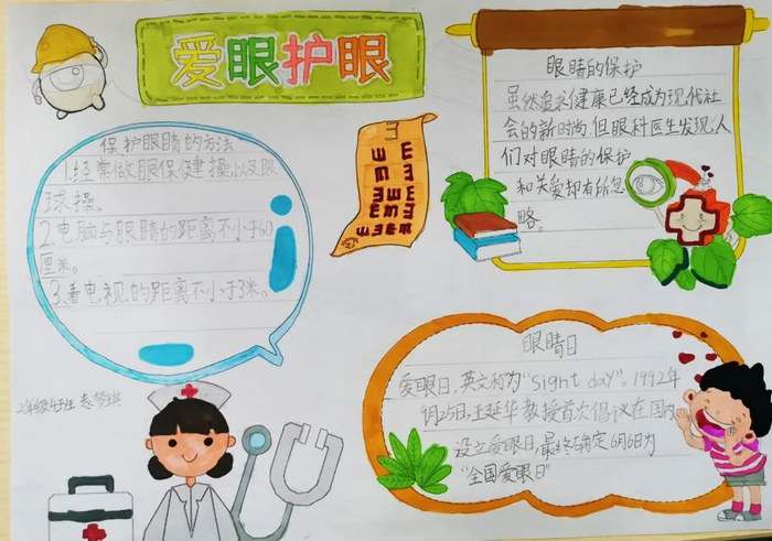 全国爱眼日手抄报图片及内容一年级